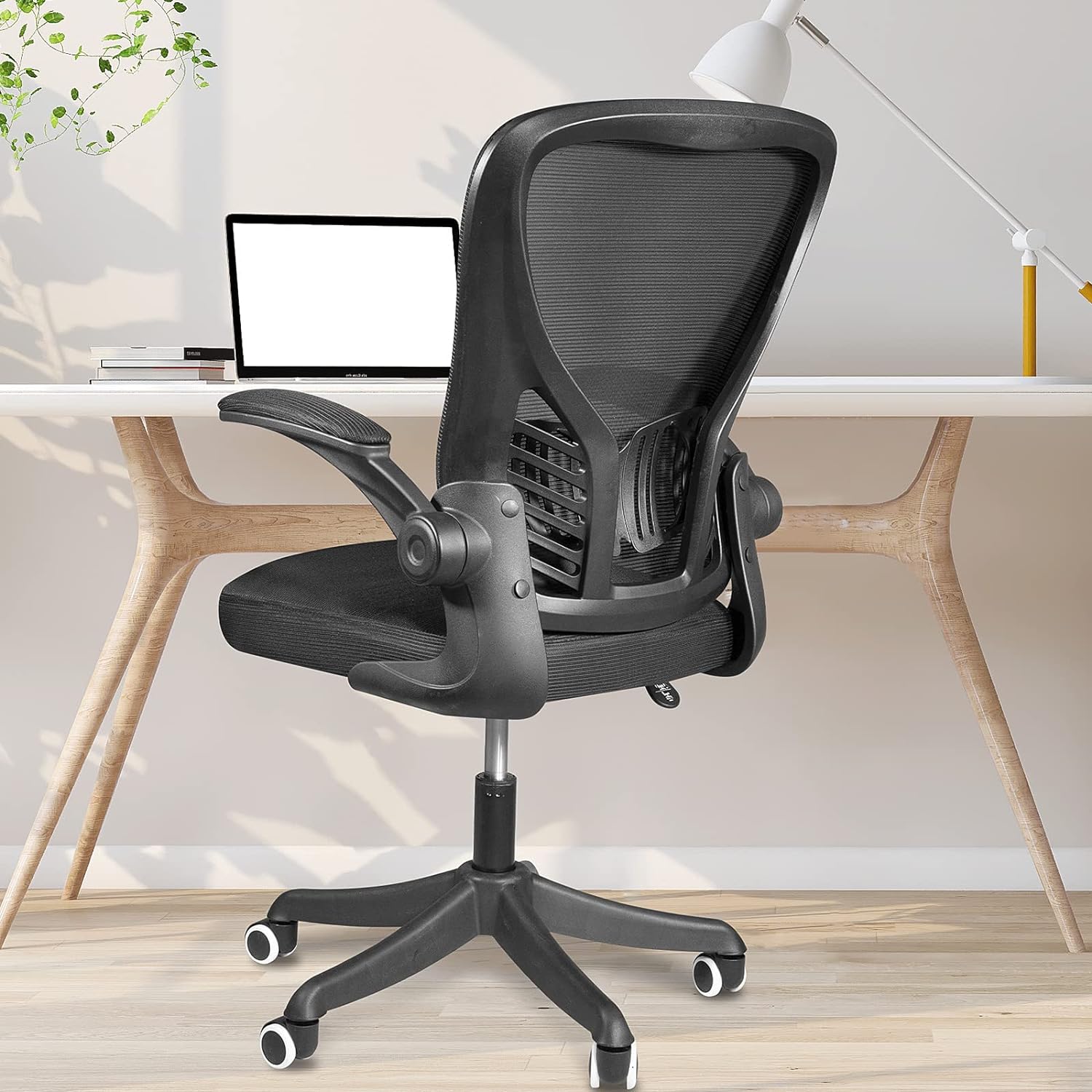 BIZFURN Desk Chairs with Wheels and Arms Ergonomic Mesh Office Chair