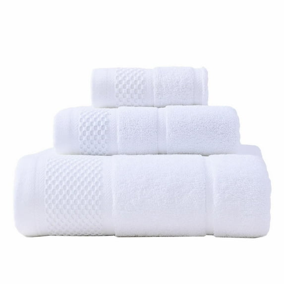 BIZHUA 1PC Bath Towel and 1pc Hand Towels Set - Soft Absorbent Cotton Towels for Bathroom,Soft Plush & Absorbent Bath Towels Set for Spa Hotel Dorm Grey,140X70Cm + 35X75Cm