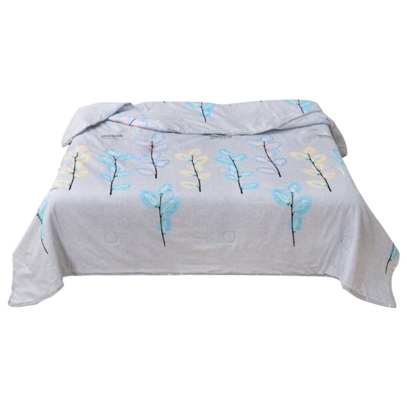 BIZHUA 60X40 Inch Rustic Style Reversible Summer Quilt | Soft Microfiber All Season Bedding | Lightweight Air Conditioning Blanket for Single Beds & Couch Naps, 1* Quilt