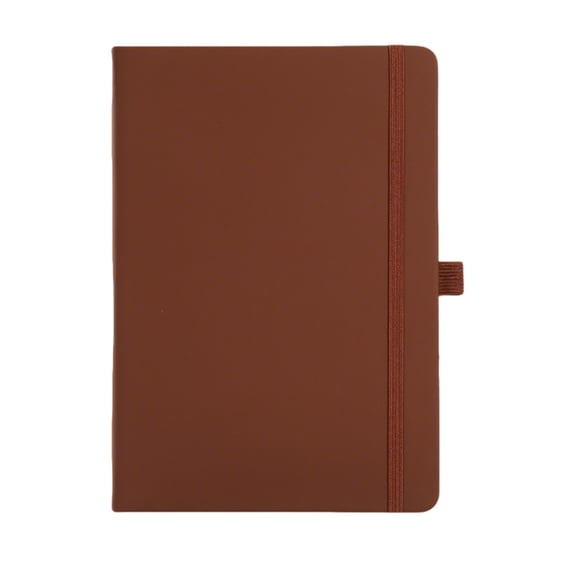 BIZHUA A5 Notebook Coffee, Warm Brown Lined Journal for Daily Use, Soft Cover Notepad for Office Home