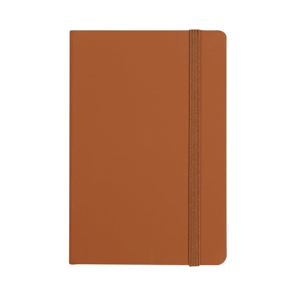 BIZHUA A6 Elastic Band Notebook Brown, Earth Tone Lined Journal with Elastic Band, Compact Notebook for Travel