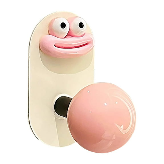 BIZHUA "Adorable themed Wall Hook Set 4 Colors Available Ideal for Bedroom Bathroom & Kids' Room Decor", Small Round Ball Hook