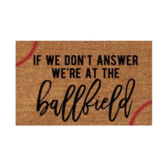 BIZHUA Baseball Copywriting Floor Mat Polyester Door Mat Holiday Home Decor Mat, 1X Floor Mat