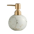 thumbnail image 1 of BIZHUA Ceramic Decorative Hand Soap Dispenser Round Lotion Bottle Bathroom Refillable Liquid Soap Dispenser with Pump for Kitchen Countertop Shower Bathroom Ac Grey, 1 Soap Dispenser, 1 of 8
