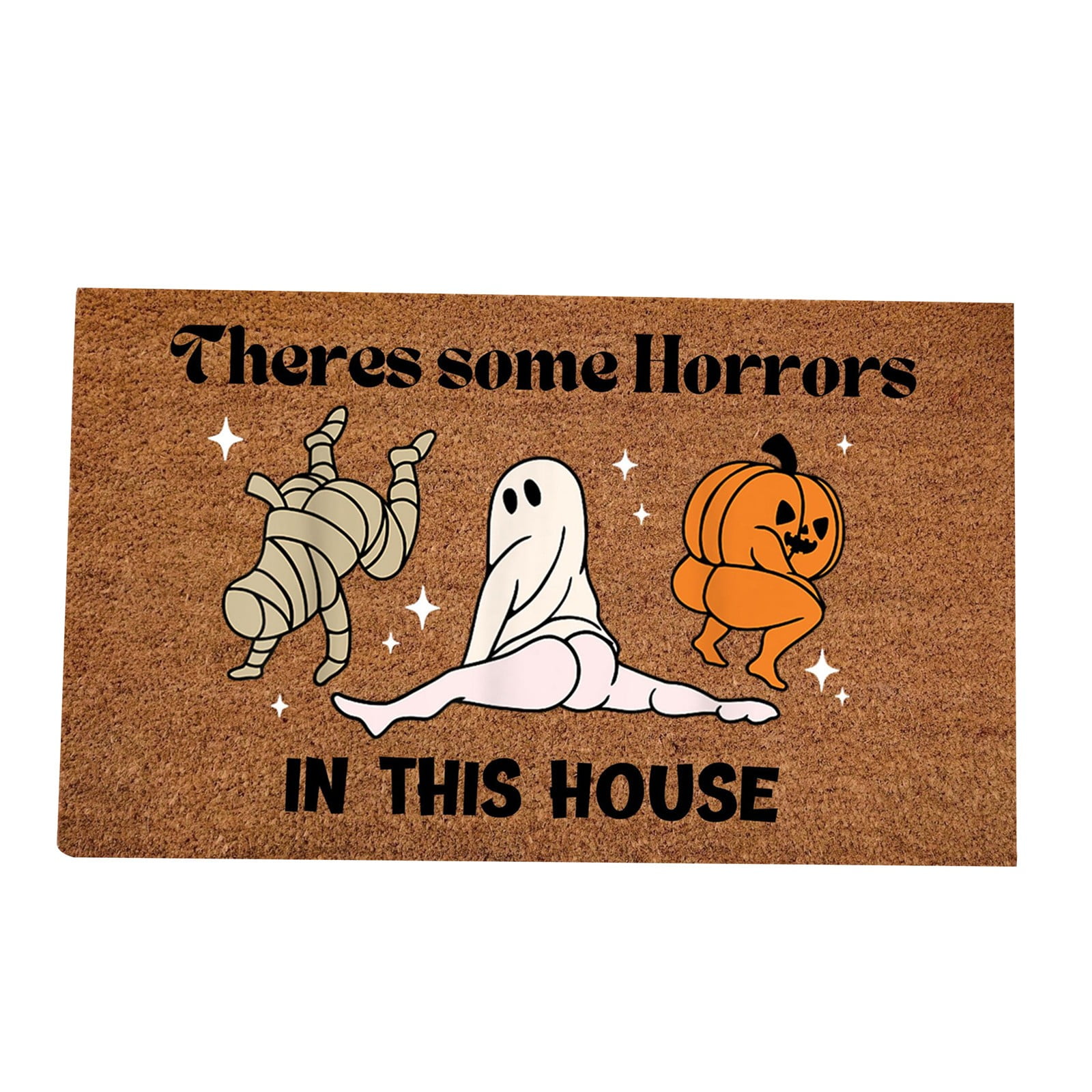 BIZHUA Clearance Carpet Halloween Door Mat Outdoor Rug Funny Pumpkin