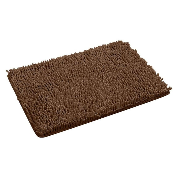 BIZHUA Coffee Color Bathroom Rug Won'T Slip Bathroom Mat Soft and Comfortable Furry Durable Thickened Bathroom Rug Machine Washable Reusable, 1Pc Bathroom Mat