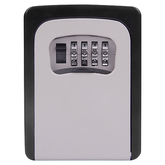 BIZHUA Combination Key Storage Box, Gray Metal Wall Mounted Lock Box for Keys, Outdoor Key Hider for Airbnb