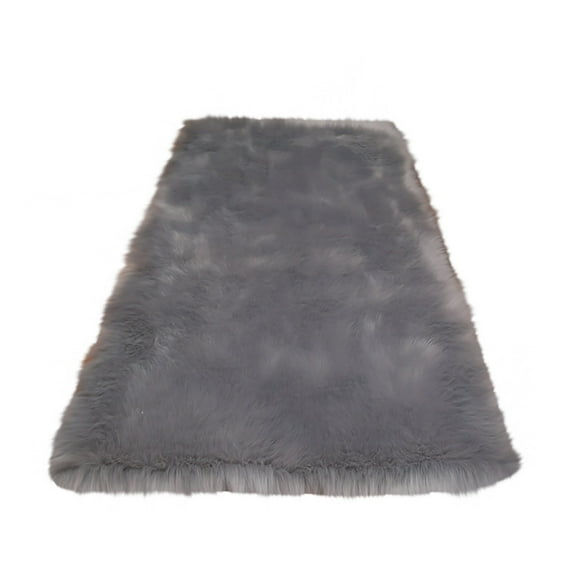 BIZHUA Faux Rug for Bedroom Rug Shag Rug for Sofa Couch Seat Cushion Washable Fuzzy Runner Rug Thick Area Rug Floor Carpets for Bedside Living Room 1.6X5.9 Ft Rectangle, A Carpet