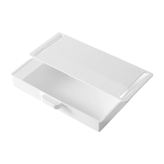 BIZHUA the Hidden Drawer Under the Table Has A White Storage Boxhidden Under Desk Drawer Self Adhesive Plastic Makeups Jewelry Desk Storage Drawer for Kitchen Leaveforme