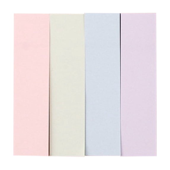 BIZHUA Morandi Strip Sticky Notes 4 Pack, Pastel Colored Page Marker Tabs for Notebooks, Self Adhesive Index Flags for Books