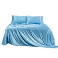 thumbnail image 1 of BIZHUA Plain Woolen Cloth Inlaid Four Piece Bed Set Bed Sheet Set, One Bed Sheet, One Bedspread, and Two Pillowcases, 1 of 9