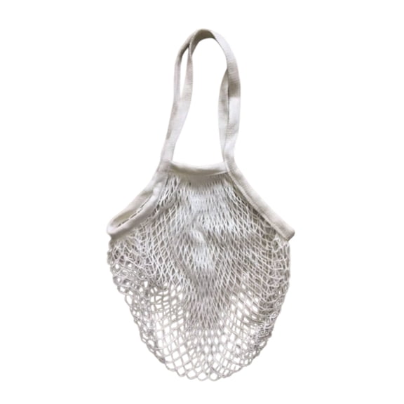 BIZHUA Reusable Mesh Produce Bag, Long Cotton Handle, Heavy Load Bearing, Fruit Vegetable Shopping
