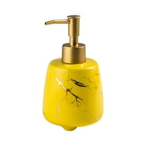 BIZHUA Soap Dispenser for Bathroom Ceramic Hand Soap Dispenser W/ Pattern Commercial Lotion Pump Bottle for Kitchen Home Decoration, 1* Bottle