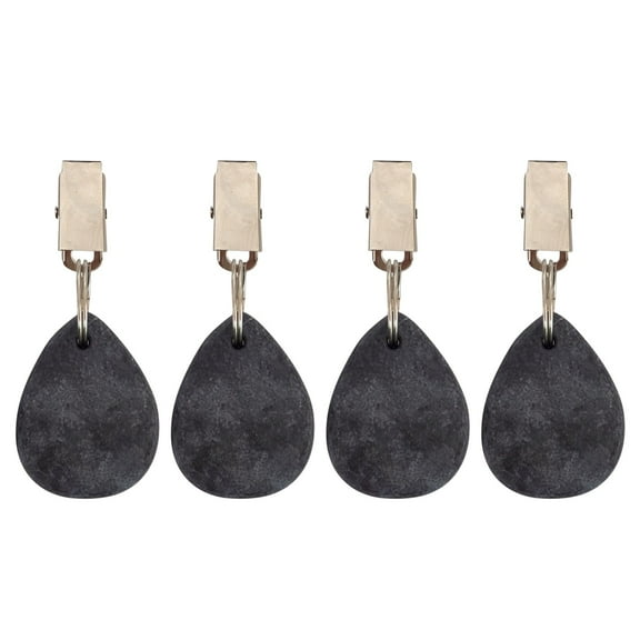 BIZHUA Tablecloth Weight Tablecloth Pendant Teardrop Table Cover Weight Stone Table Weight Hanger with Metal Clip for Tablecloth Decoration Dinner Outdoor Picnic, 4Pcs X Tablecloth Pendant