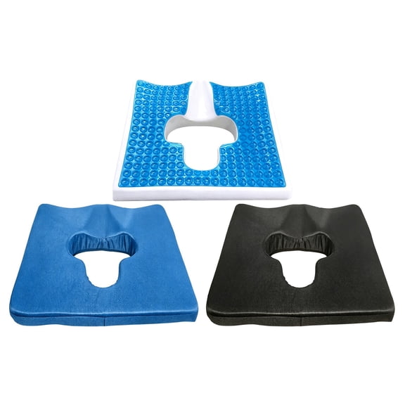 BIZHUA Triangular Hollow Fiber Wheelchair Seat Pad Breathable Pressure Relief Cushion Tailbone Hemorrhoid Support Mat Comfort Anti Pressure Pad For Long Hour Sitting Wheelchair Use