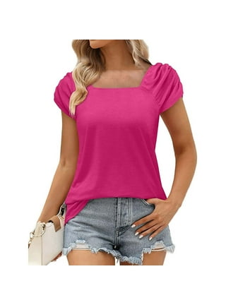 Plus Size Pink Ruffle Shirt