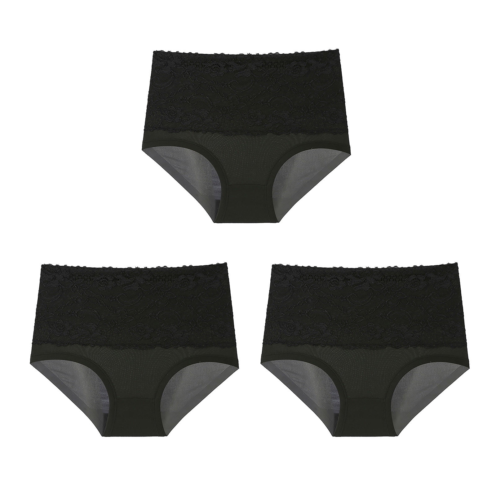 BIZIZA Women Control Briefs Sexy Pack of 3 Lingerie High Waisted