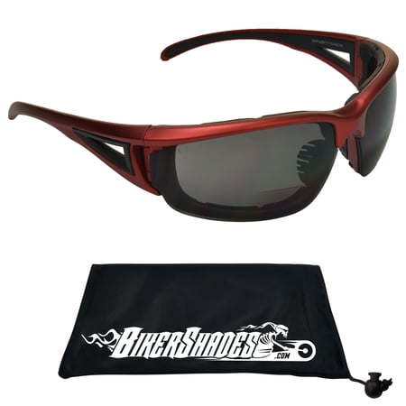 BIkershades Bifocal Safety Motorcycle Riding Foam Padded Sunglasses