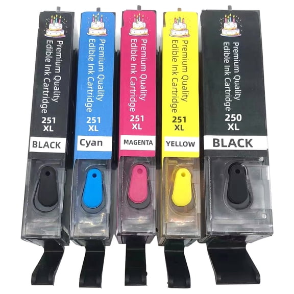 BJ-INK Refillable Edible Ink Cartridges Compatible for Canon PGI-250XL CLI-251XL PGI 250 XL CLI 251 XL to use with Pixma MX922 MX920 MG5520 MG5420