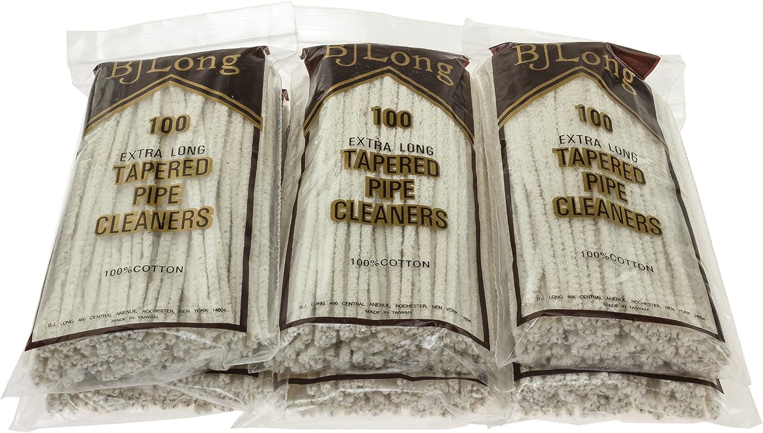 BJ Long Extra Long Tapered Pipe Cleaners 100 Count - 6 Pack TP-1421 ...