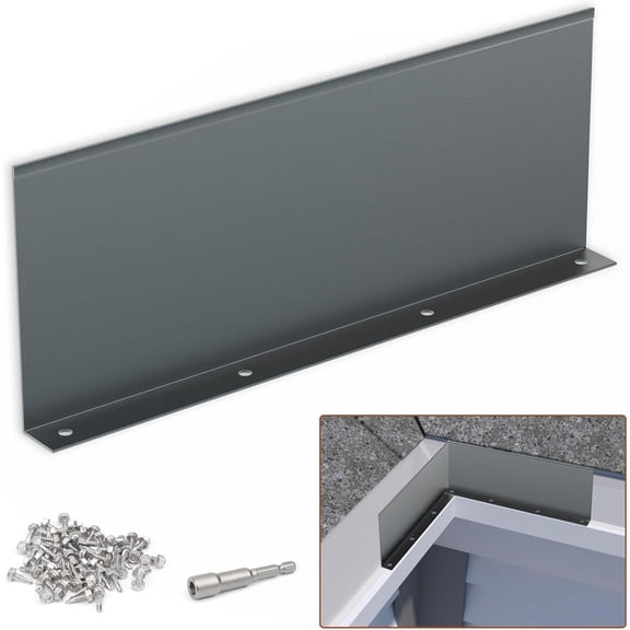 BJADE'S Gutter Valley Splash Guard,12 Pcs Aluminum Roof Valley Splash Shield Gutter Guard.for Straight,Flat Roofs,Corner,10 inch Each