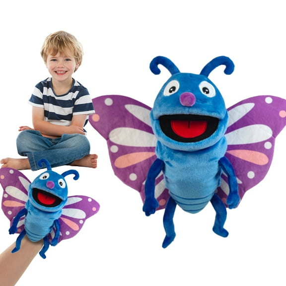 BJBSJSZ 11-Inch Insect-Shaped Ventriloquism Plush Toy for 𝗞𝗶𝗱𝘀, Realistic Insect Plush Hand Puppet for Storytelling, Soft and Comfortable Imaginative Pretend Play & Pre𝗦𝗰𝗵𝗼𝗼𝗹 Teaching