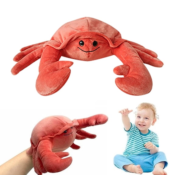 BJBSJSZ 13-Inch Realistic Sea Animal Hand Puppet with Moveable Mouth, Ocean Series Stuffed Turtle Whale & Crab Plush Toy for Role Play, Creativity Teaching & Interactive Fun