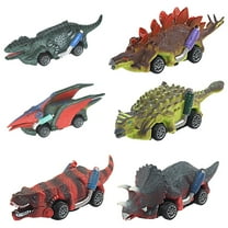 BJBSJSZ 6 Pack Dino Toys for 3 Year Old Boys Girls and Toddlers, Dinosaur Toy Pull Back Cars, Boy Toys Age 3,4,5 and Up,Pull Back Toy Cars,Dinosaur Games with T-Rex