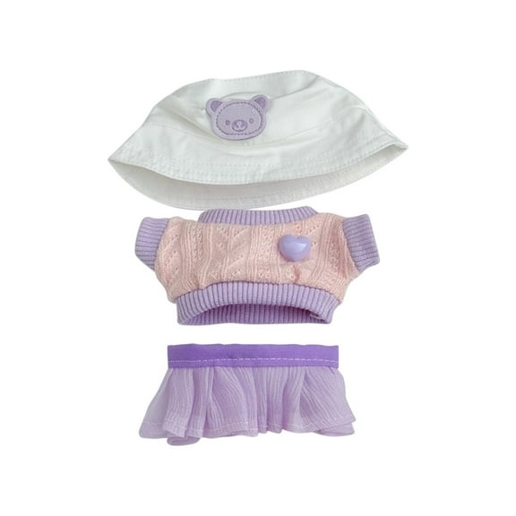 BJBSJSZ Clothes Set(NO Doll), Hat & Overalls Set for 17cm Accessories Suit, Cute Clothes for Dress up Unique Style