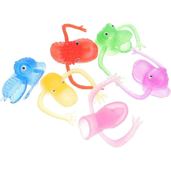 BJBSJSZ Dinosaur Finger Puppets Toys, Funny Monster Finger Stretchy Toys Finger Puppets Soft Rubber Finger Toy for Role Playing, Party Favors, Birthday Goodie Bag Stuffers