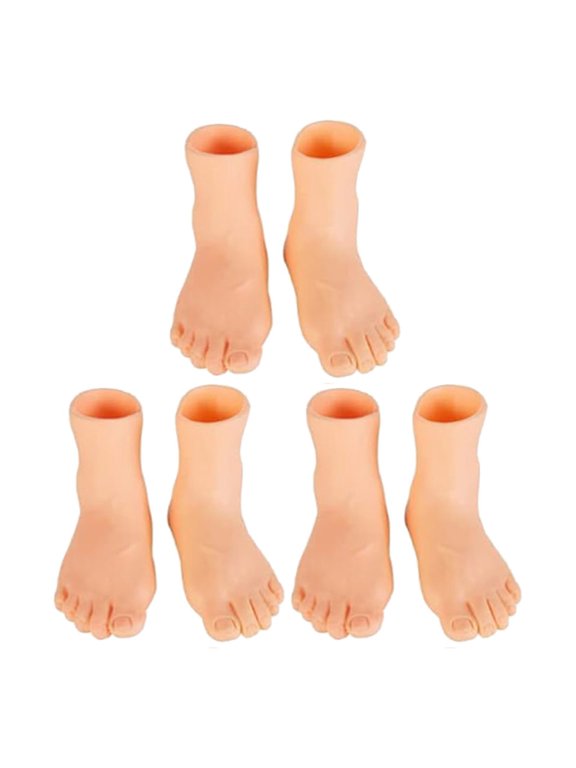 Finger Feet Puppet, Tiny Feet Finger Shoes Feet Shoes Funny Realistic Left and Right Small Feet for Fun Little Feet Fingers for Adults and Kid and Teens