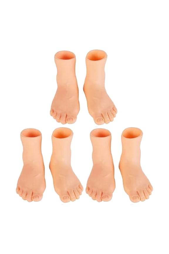 Finger Feet Puppet, Tiny Feet Finger Shoes Feet Shoes Funny Realistic Left and Right Small Feet for Fun Little Feet Fingers for Adults and Kid and Teens