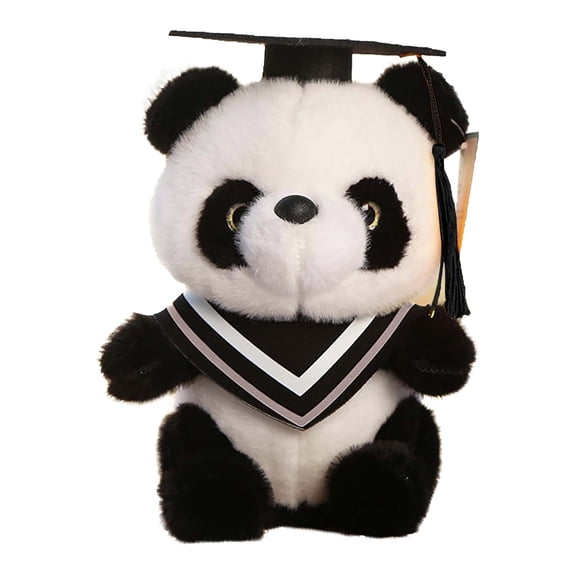 BJBSJSZ Graduation Panda Bear with Black Cap Graduation Gift, Stuffed Animal Plush Panda Bear Class of Decoration for Kindergarten Elementary High School College