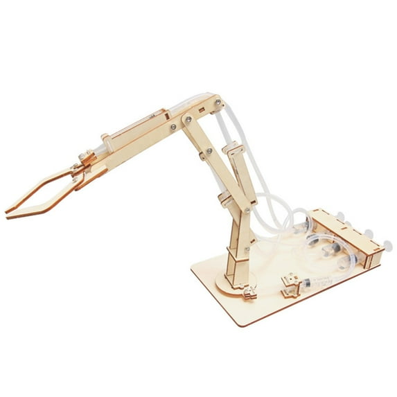 BJBSJSZ Hydraulic Robotic Arm | STEM Kit – Wooden Building Kit for Kids Ages 8-12 | Mechanical Engineering Toy | Hands-On STEM Project for Boys & Girls