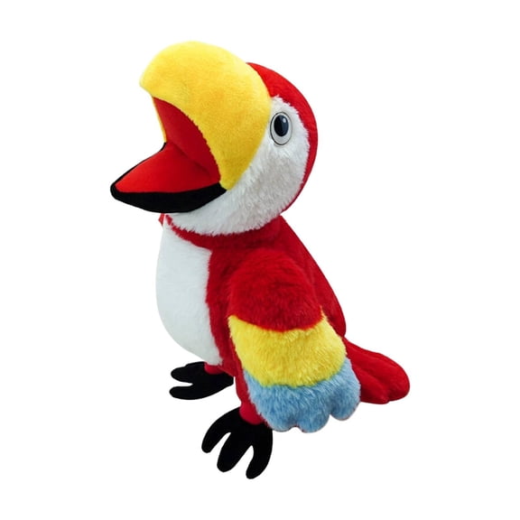 BJBSJSZ Interactive Parrot Hand Puppet Plush Toy - Soft Bird Sleeve Puppet for Imaginative Play,  Educational Stuffed Animal Doll for Storytelling and Role-Play Games for Children and Toddler