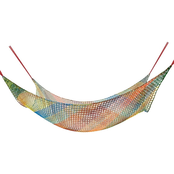 BJBSJSZ Playground Safety Net, Double Layers Climbing Cargo Net for Kids, Multicolored Playground Net for Tree House, Obstacle Training, Back Yard, Children's Bedroom Patio Net