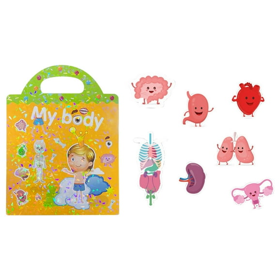 BJBSJSZ Reusable Sticker Books for Kids 2-4, Sticker Books for Toddlers 1-3 2-4, Toddler Travel Toys Activities Crafts Gifts - DIY Fun Children's Scene Sticker Book