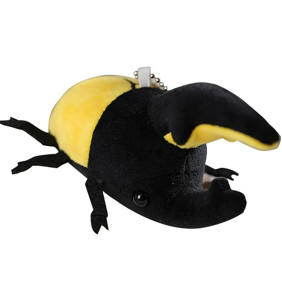 BJBSJSZ Simulation Beetle Plush Toy 4 Inch Small Beetle Stuffed Animal with Bead Chain Hanging Insect Plush Stuffed Insects Soft Crustaceans for Boys Girls Birthday Animal Theme Party