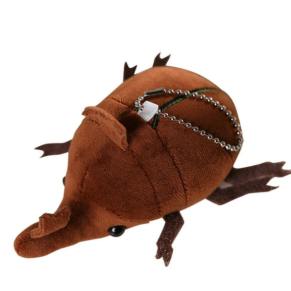 BJBSJSZ Simulation Beetle Plush Toy 4 Inch Small Beetle Stuffed Animal with Bead Chain Hanging Insect Plush Stuffed Insects Soft Crustaceans for Boys Girls Birthday Animal Theme Party
