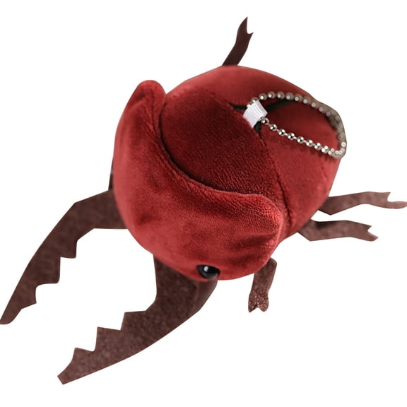 BJBSJSZ Simulation Beetle Plush Toy 4 Inch Small Beetle Stuffed Animal with Bead Chain Hanging Insect Plush Stuffed Insects Soft Crustaceans for Boys Girls Birthday Animal Theme Party