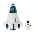 thumbnail image 1 of BJBSJSZ Space Adventurer Rocket Ship Shuttle Model, Space Toys for Kids 3-5 6 7 8 Years Old with Astronaut, Lights and Sounds, Outer Space Exploration Playset, Spaceship Toy for Boys Gifts, 1 of 1