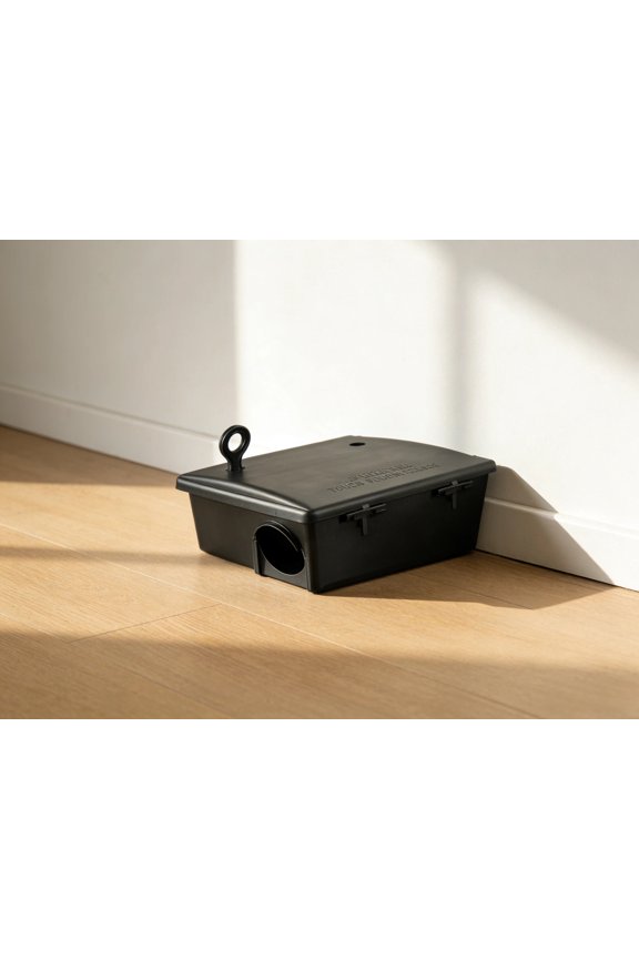 Mouse Trap Heavy Duty Lockable Rat Bait Station Outdoor Indoor Secure Rodent Control Box for Garage Shed Garden Tamper Proof Design with Key 1-Pack