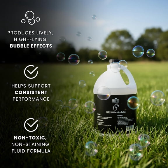  BJG Bubble Juice Gallon | Professional Bubble Fluid for High-Flying Bubble Output | Non-Toxic and Non-Staining Formula | Designed for Use with Machines