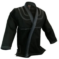 BJJ Jiu Jitsu Gi Jacket Top Only, 100% cotton Preshrunk, Single weave Black Top