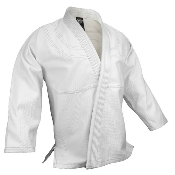 BJJ Jiu Jitsu Gi Jacket Top Only, 100% cotton Preshrunk, Single weave White Top