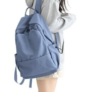 BJLFS Unisex Backpack Water-Resistant Polyester with Laptop Compartment, Blue & Purple