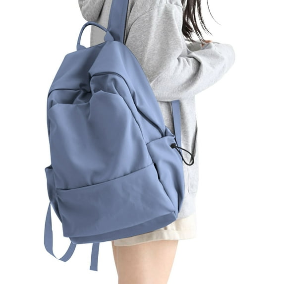 BJLFS Unisex Backpack Water-Resistant Polyester with Laptop Compartment, Blue & Purple
