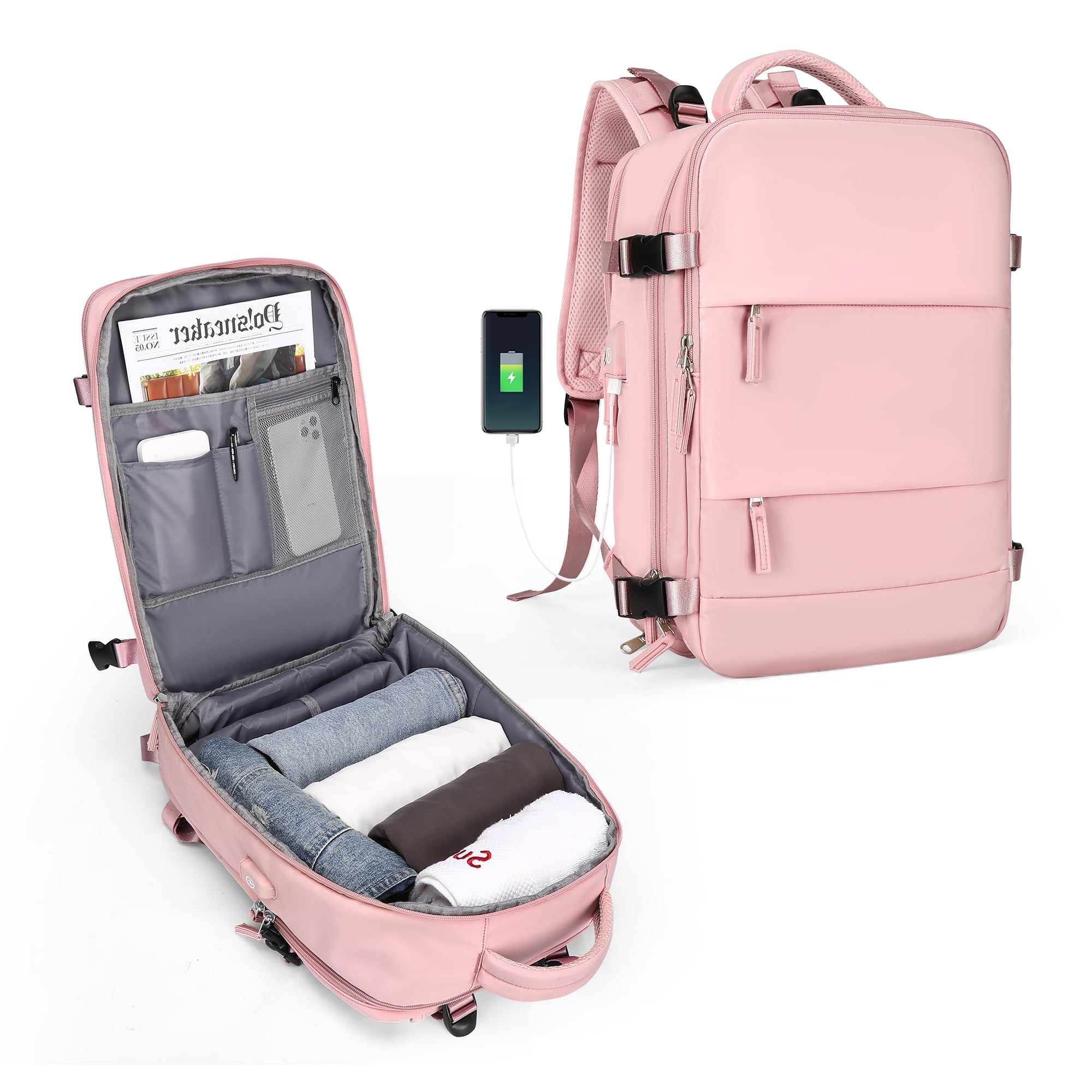 Buy Waterproof Pink Travel Backpack for Women at Ubuy Dominican