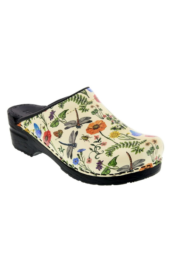 Dahlia Open Back Leather Clogs