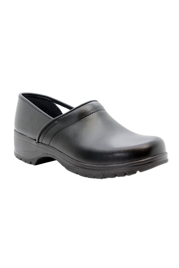 BJORK Flex Pro Closed Back Leather Clogs (Black Leather EU-41)